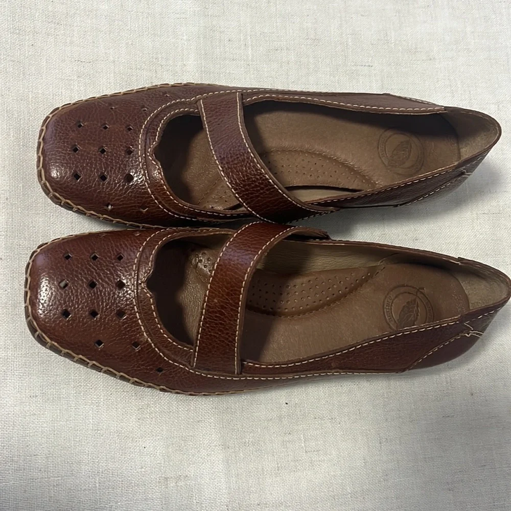 Nurture by Lamaze Mary Janes Womens Leather Comfort Brown Sandals Flats size 6.5 - Picture 7 of 8